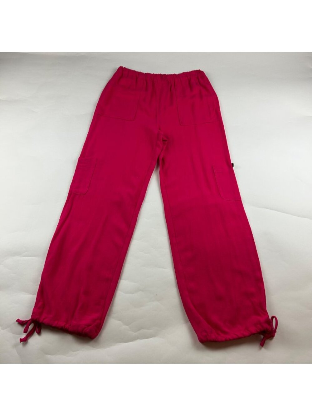 Love Tree Hot Pink Linen Blend Cargo Harem Pant M